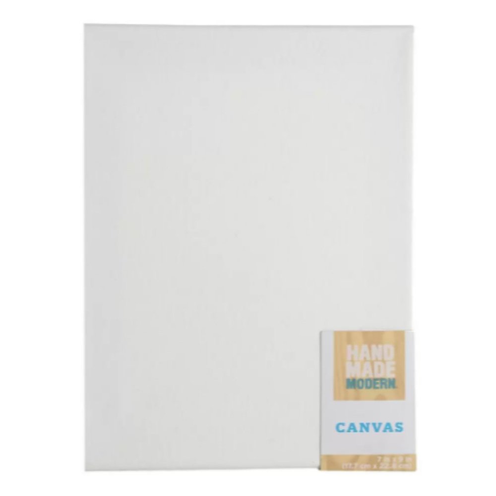 7" x 9" Rectangular Canvas White - Hand Made Modern
